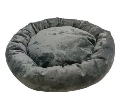 Купить homepet plush лежак ватрушка для собак и кошек, темно-зеленая
